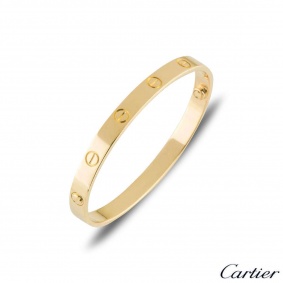 Cartier Yellow Gold Plain Love Bracelet Size 17 B6035517 Cartier Yellow Gold Plain Love Bracelet Size 17 B6035517